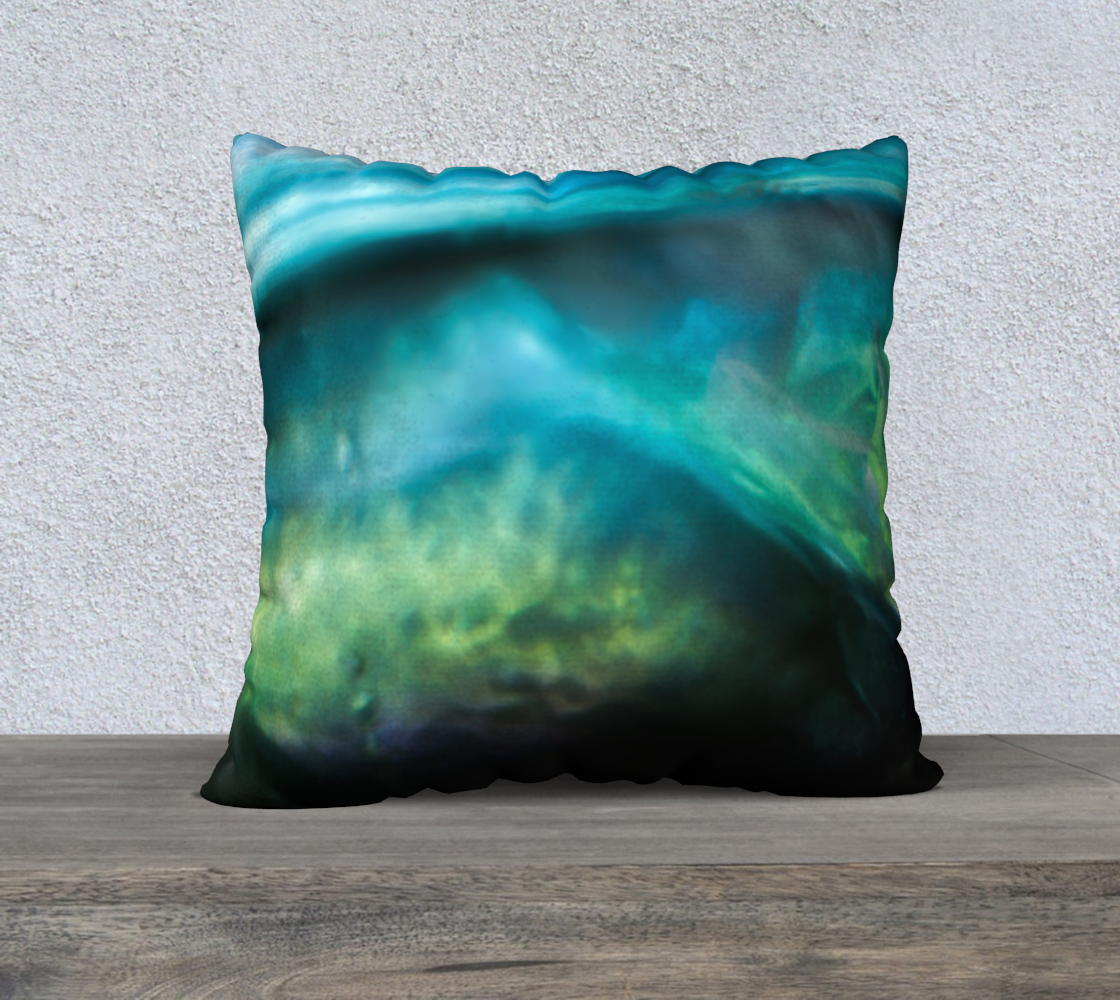 Opalescent Depths - Square 22”x22” Pillow Case