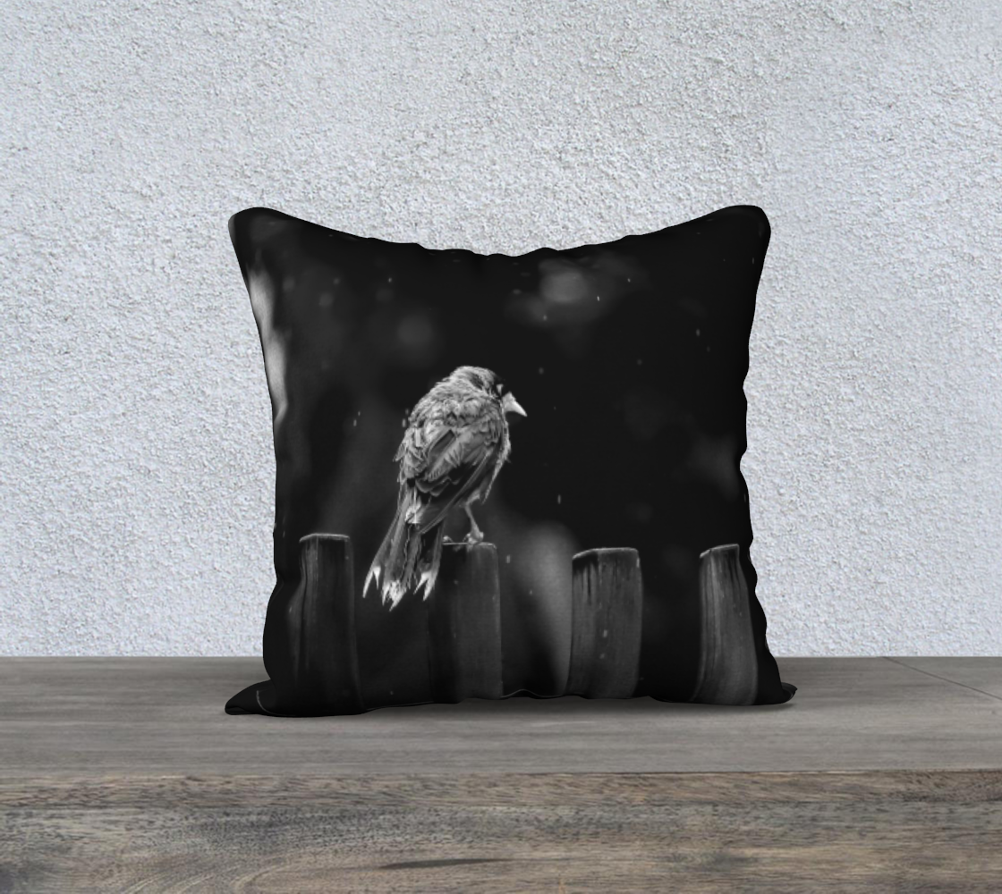 Wet Feathers & Moody Days - Square 18”x18” Pillow case