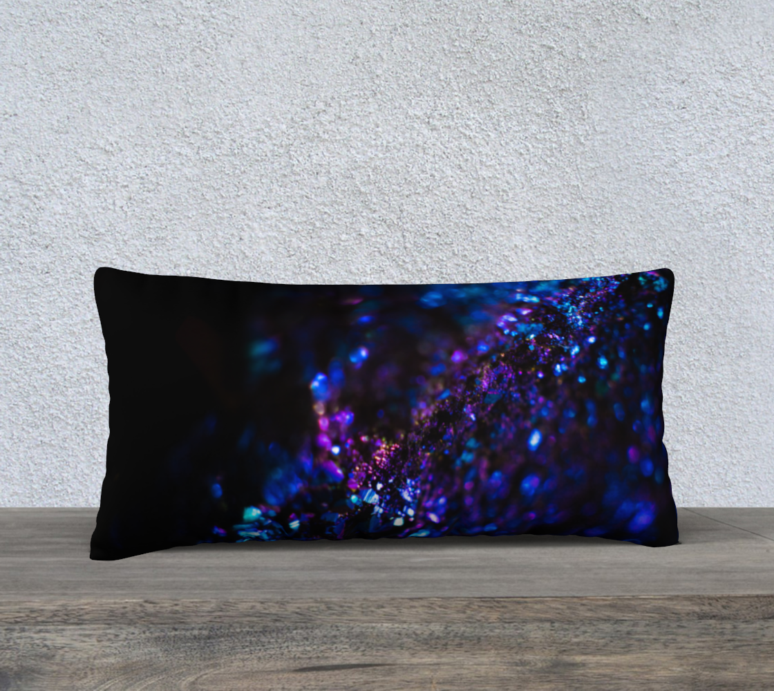 Violet Glitter in Darkness - Long 24”x12” Pillow Case