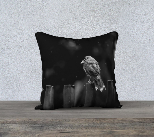 Wet Feathers & Moody Days - Square 18”x18” Pillow case