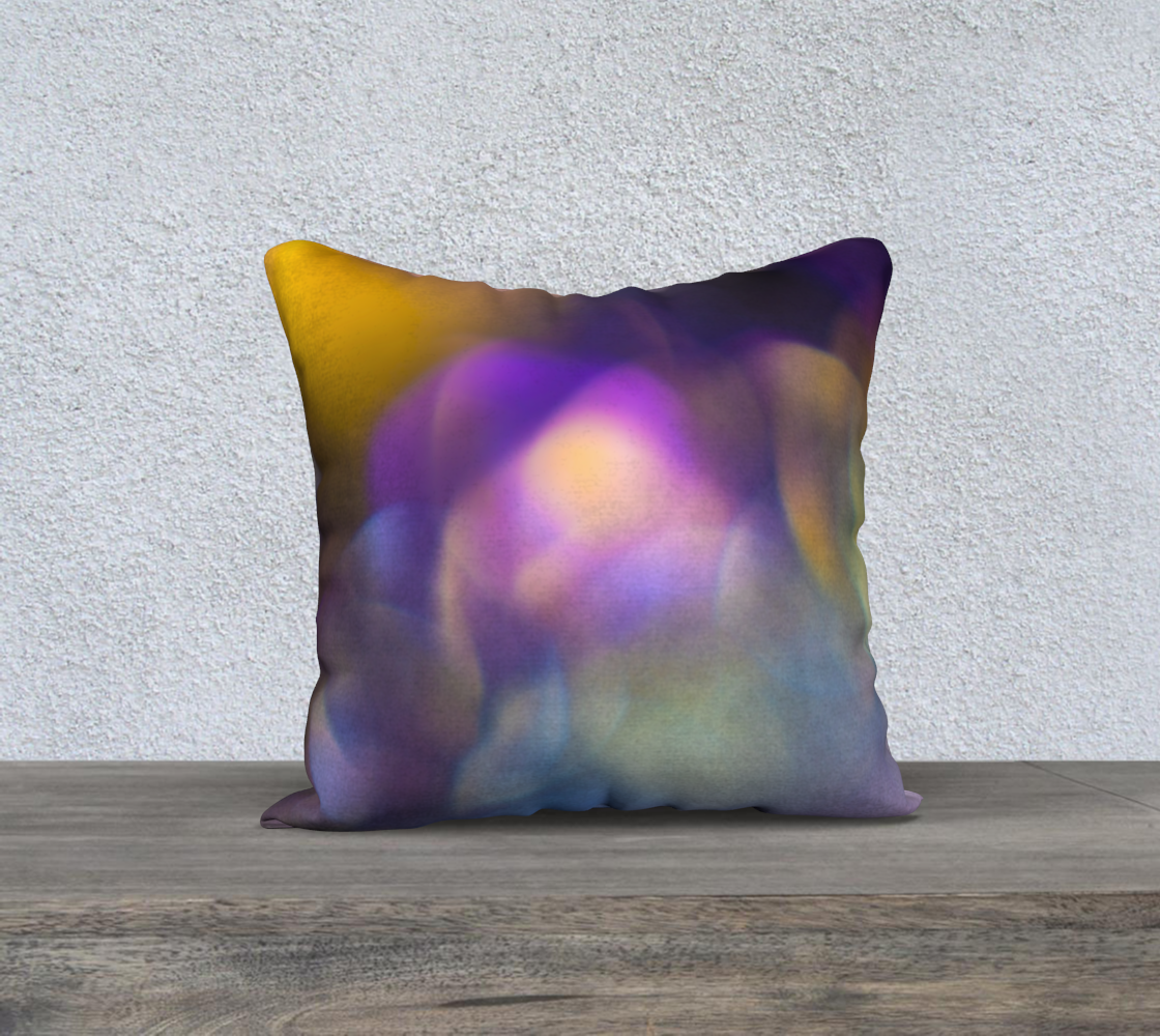 Rainbow Aura Bubbles - Square 18”x18” Pillow Case