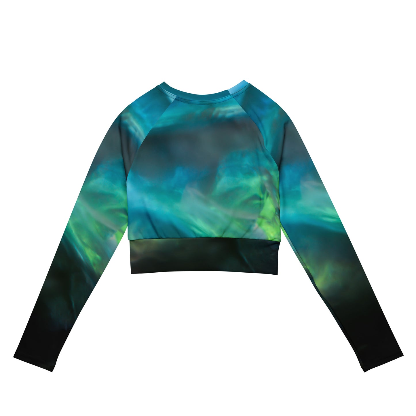 Long Sleeve Athletic Crop Top - Opalescent Depths