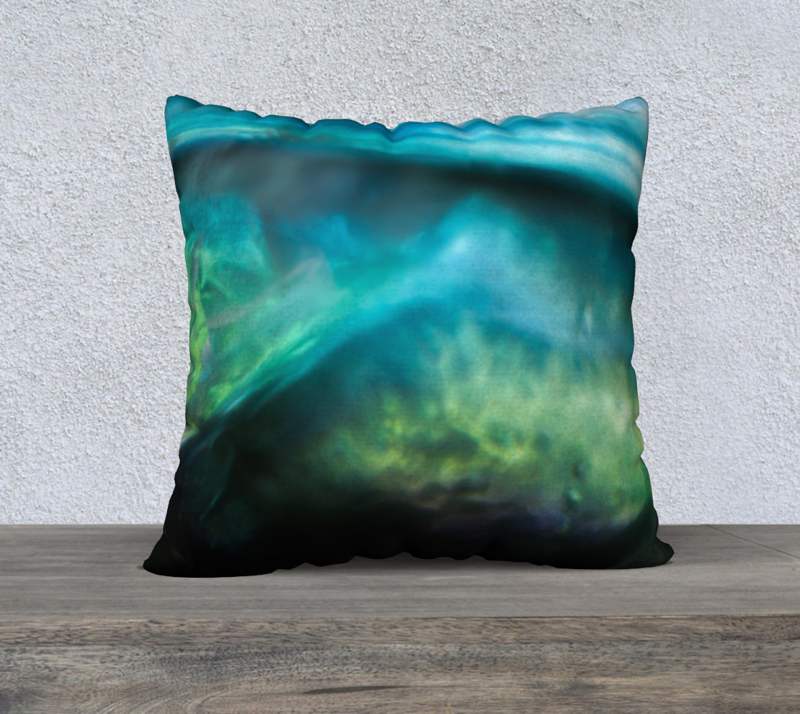 Opalescent Depths - Square 22”x22” Pillow Case