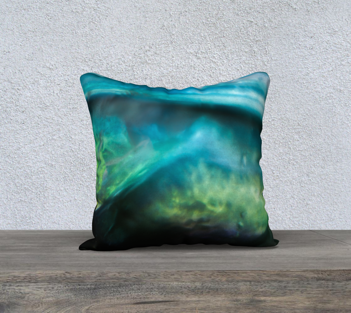 Opalescent Depths - Square 18”x18” Pillow Case