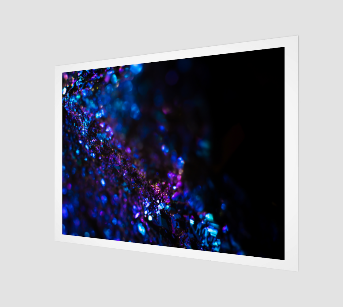 Violet Glitter in Darkness Archival Print